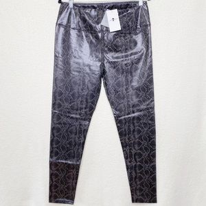 {7 for all Mankind} faux leather snakeskin leggings